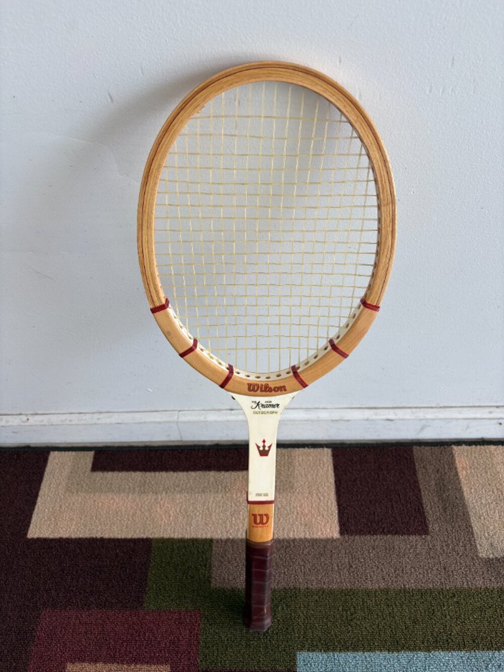 Wilson Jack Kramer Autograph Vintage Wooden Tennis Racket With Cover - Picture 6 of 8